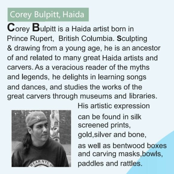 'Butterfly' Pin Indigenous Design by Corey Bulpitt, Haida - Picture 3 of 3